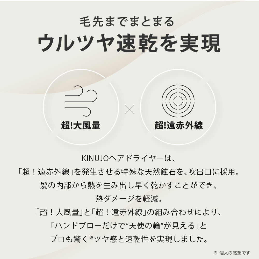 KINUJO ヘアドライヤー (ホワイト/モカ） | 【公式】美容通販サイト